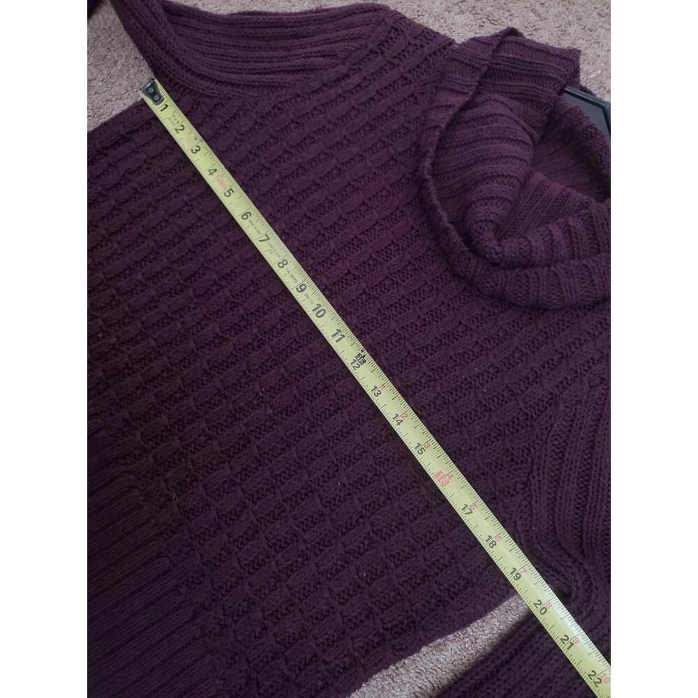 Free People Women Sm Cropped Knit Long Sleeve Turtle Neck Sweater Flared Sleeves - Picture 7 of 7